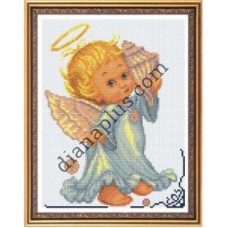Схема для вишивання картини "Ангелик з мушлею" D2288