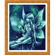 Схема для вишивання картини "Дівчина-квітка" П1223