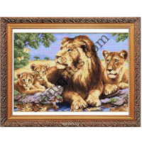 Схема для вишивання картини "Родина левів" Ж2622