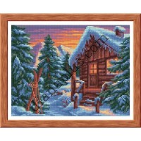 Схема для вишивання картини "Зимовий вечір" Р1431