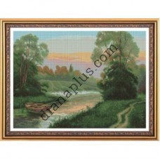 Схема для вишивання картини "Річка в тумані" Р2034