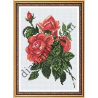 Схема для вишивання картини "Замальовка з трояндою" К2268