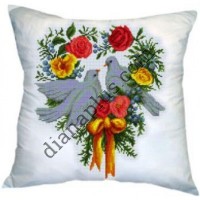 Набір для вишивання подушки "Вінок кохання" Б1835