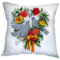 Набір для вишивання подушки "Вінок кохання" Б1835