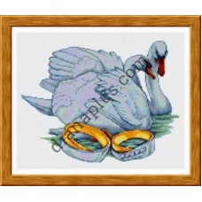 Схема для вишивання картини "Лебедине подружжя" Ж1882	