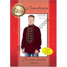 Схема для вишивання чоловічої вишиванки "Весняна балада" F10