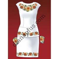 Схема для вишивання жіночої сукні "Настурції" F2819