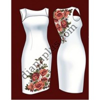 Схема для вишивання жіночої сукні "Троянди"  F2818в