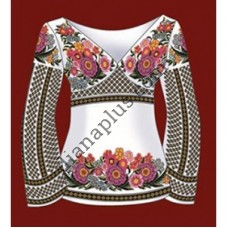 Схема для вишивання жіночої вишиванки "Вальс квітів" F2814в