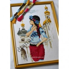 Схема для вишивання картини "Україночка в Києві" W05
