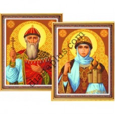 Кольорові символьні схеми для вишивання, Володимир та Ольга, Артикул Z3112