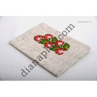 Обкладинка на паспорт "Калинові грона" (льон)