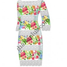 Набір для вишивання жіночої сукні "Квіткова мелодія" F3020