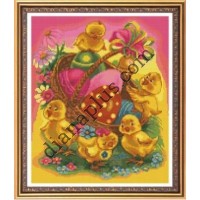 Набір для вишивання картини "Веселі курчата" D2043