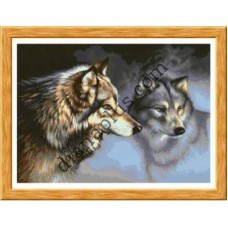 Набір для вишивання картини "Пара вовків" Ж1874