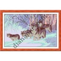 Набір для вишивання картини "Вовча зграя" Ж852