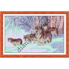 Набір для вишивання картини "Вовча зграя" Ж852
