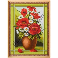 Набір для вишивання картини "Ваза з маками" Н1675