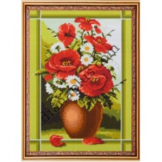 Набір для вишивання картини "Ваза з маками" Н1675