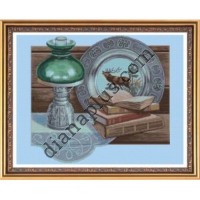 Набір для вишивання картини "Натюрморт із зеленою лампою" Н2041