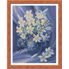 Набір для вишивання картини "Ваза з білими ліліями" К1436