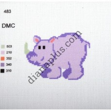 Канва з малюнком "Носоріг"