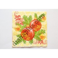 Серветка для декупажу "Новорічні іграшки"