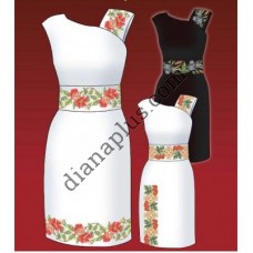 Схема для вишивання жіночого плаття "Шипшина", "Волошки", "Калина" F2813