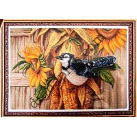 Набір для вишивання картини "Замальовка з соняхами і кукурудзою" Ж2273
