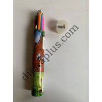 Кольорові олівці 12 кольорів в тубусі