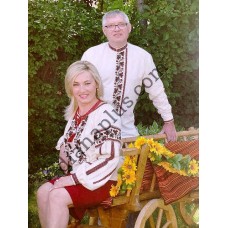 Схема для вишивання парних вишиванок "Червоне та чорне"