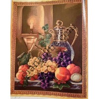 Схема для вишивання картини "Глечик та виноград"