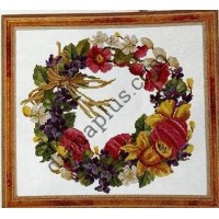 Схема для вишивання картини "Святковий віночок"