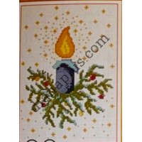 Схема для вишивання картини "Святкова свічка"