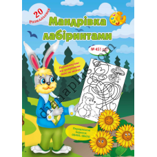 20 розмальовок №451(13) "Мандрівка лабіринтами"