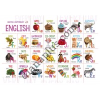 Абетка ламінована в картинках Л28 "Англійська мова" А4