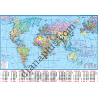 Великий плакатний календар на 2024 Карта світу А2