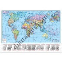 Великий плакатний календар на 2024 Карта світу А1