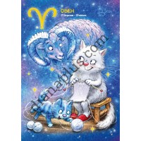 Астрокотики 2025 Набір кишеньков календариків з тисненням