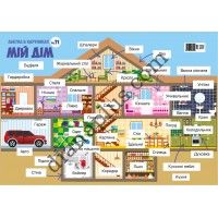 Абетка ламінована в картинках L31 Мій дім формат А4