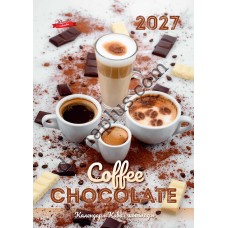 Подарунковий Календар 2027 Кава і Шоколад (Coffe and Chocolate) Формат А3